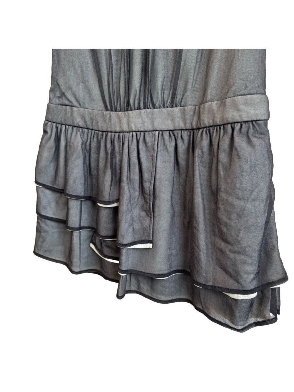 WALTER *Vintage* Drop Waist Ruffle Skirt Party Mini Dress - Picture 4 of 14